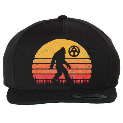 Appalachian Trail Marker Bigfoot Vintage Sasquatch Wool Snapback Cap