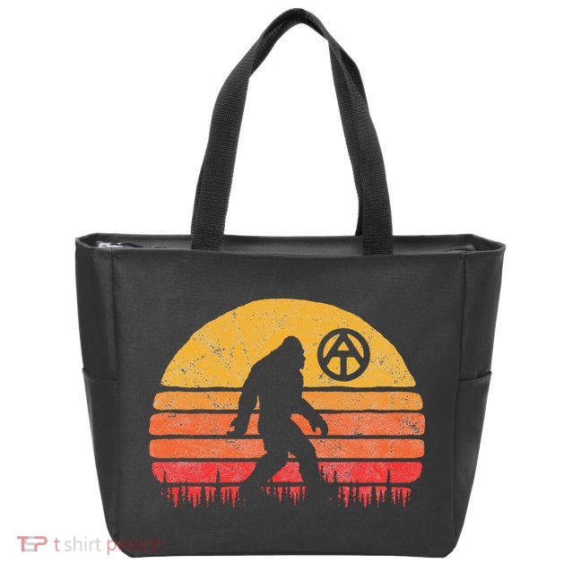 Appalachian Trail Marker Bigfoot Vintage Sasquatch Zip Tote Bag