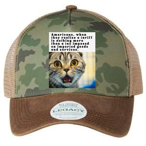 A Tariff Meme With A Funny Image Of A Surprised Cat Legacy Tie Dye Trucker Hat