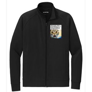 A Tariff Meme With A Funny Image Of A Surprised Cat Stretch Full-Zip Cadet Jacket