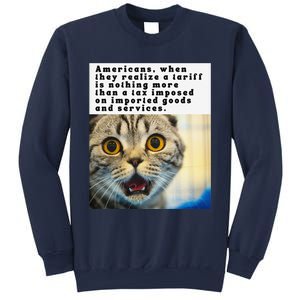 A Tariff Meme With A Funny Image Of A Surprised Cat Sweatshirt