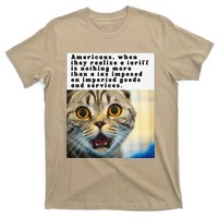 A Tariff Meme With A Funny Image Of A Surprised Cat T-Shirt