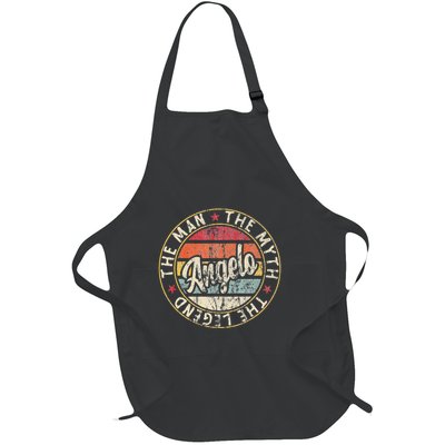 Angelo The Man The Myth The Legend First Name Angelo Full-Length Apron With Pockets