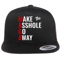 Anti Trump Maga Make The Asshole Go Away Flat Bill Trucker Hat