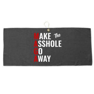 Anti Trump Maga Make The Asshole Go Away Large Microfiber Waffle Golf Towel