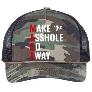 Anti Trump Maga Make The Asshole Go Away Retro Rope Trucker Hat Cap