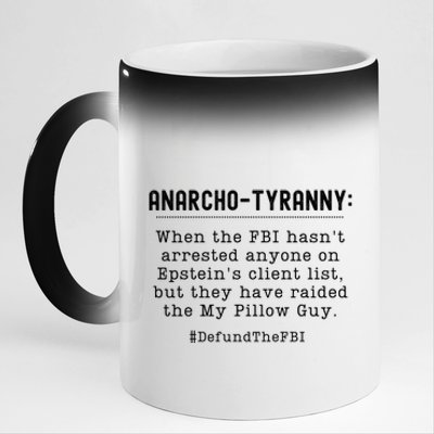 Anarcho Tyranny MAGA Conservative Defund The FBI 11oz Black Color Changing Mug