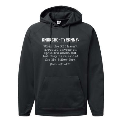 Anarcho Tyranny MAGA Conservative Defund The FBI Performance Fleece Hoodie