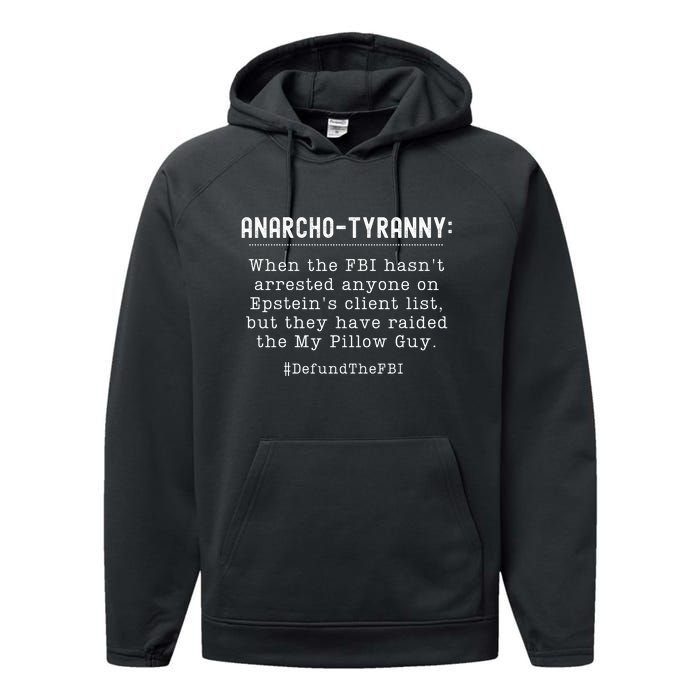 Anarcho Tyranny MAGA Conservative Defund The FBI Performance Fleece Hoodie