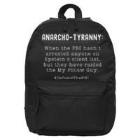 Anarcho Tyranny MAGA Conservative Defund The FBI 16 in Basic Backpack