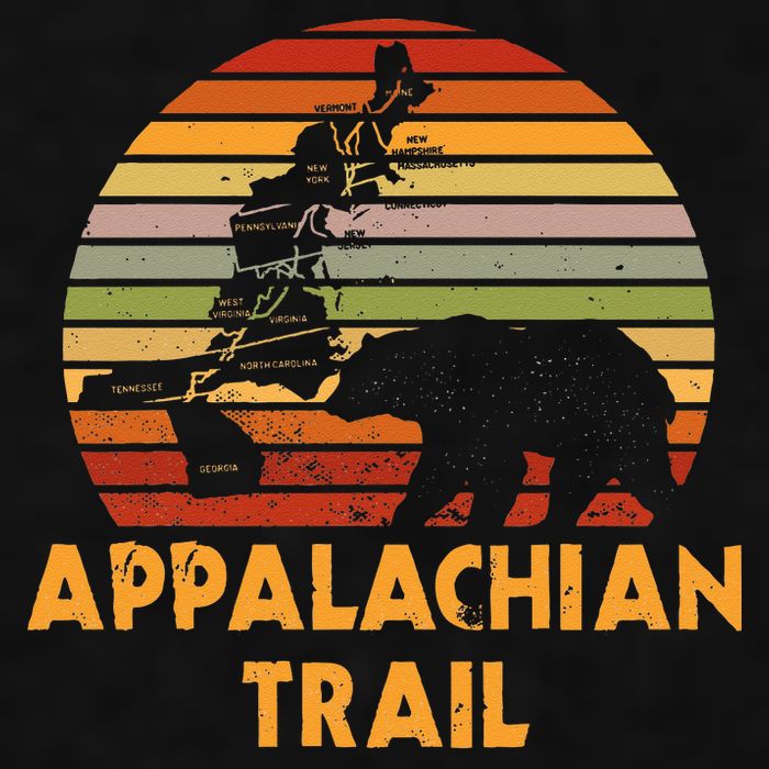 Appalachian Trail Map With Bear Ladies PosiCharge Tri-Blend Wicking Tank