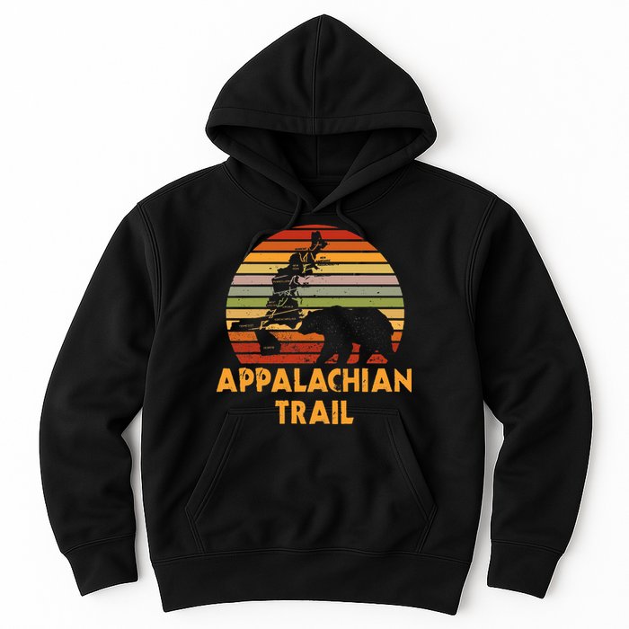 Appalachian Trail Map With Bear Hoodie