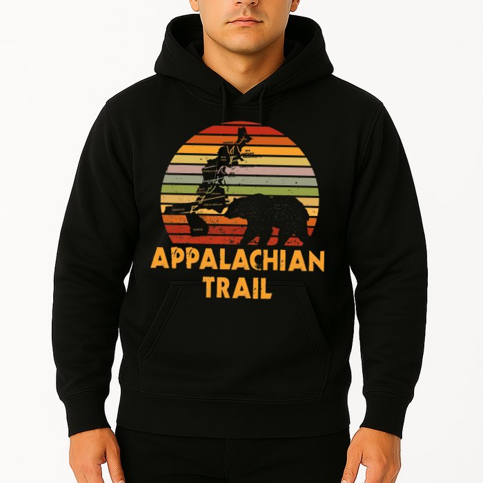 Appalachian Trail Map With Bear Hoodie