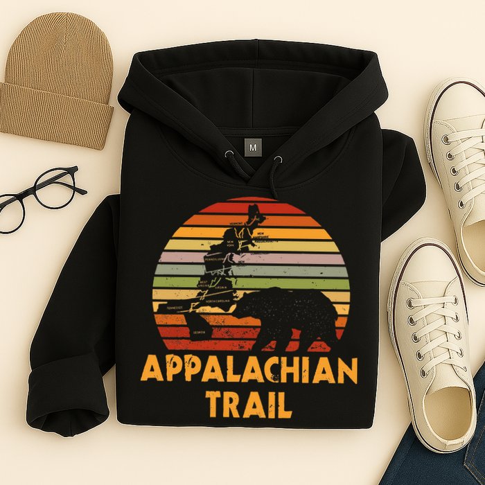 Appalachian Trail Map With Bear Hoodie