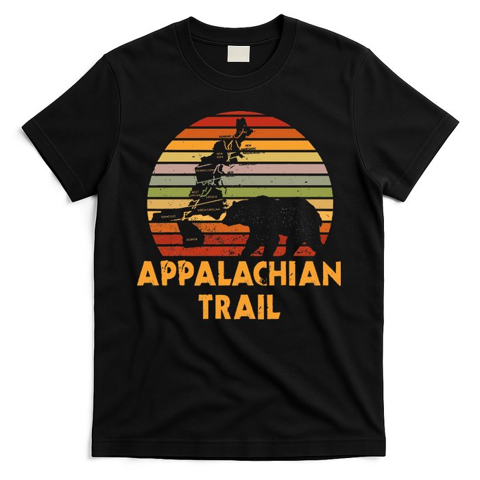 Appalachian Trail Map With Bear T-Shirt