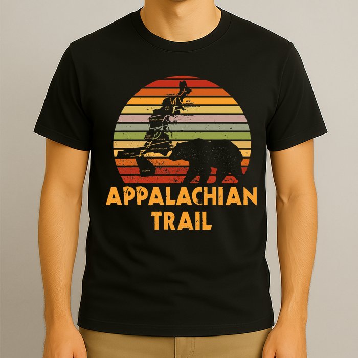 Appalachian Trail Map With Bear T-Shirt