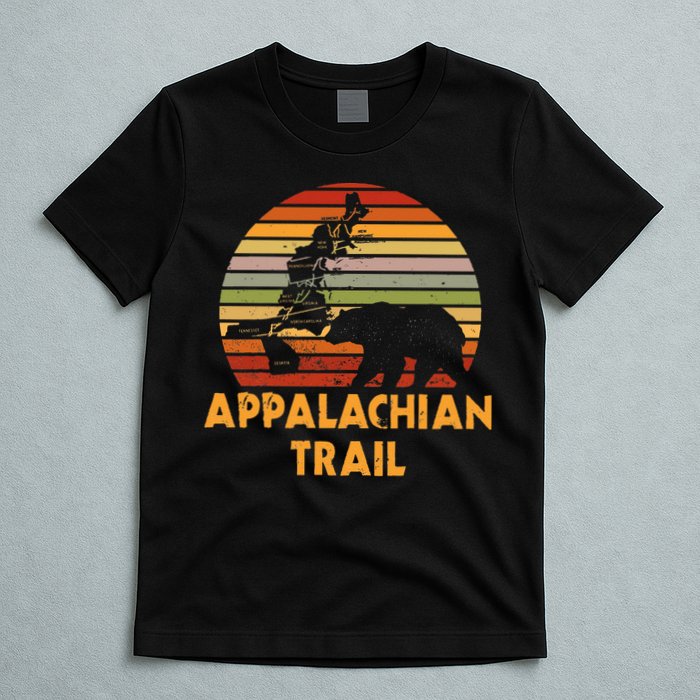 Appalachian Trail Map With Bear T-Shirt