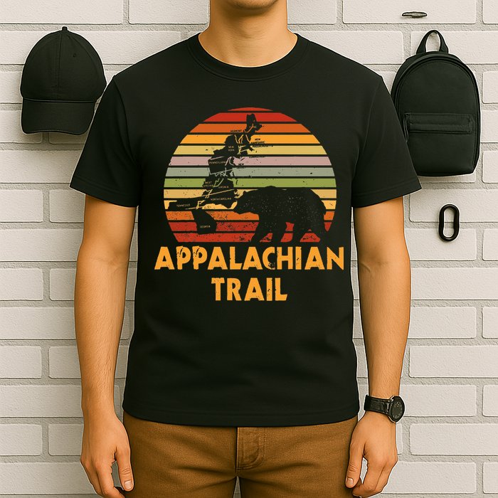 Appalachian Trail Map With Bear T-Shirt