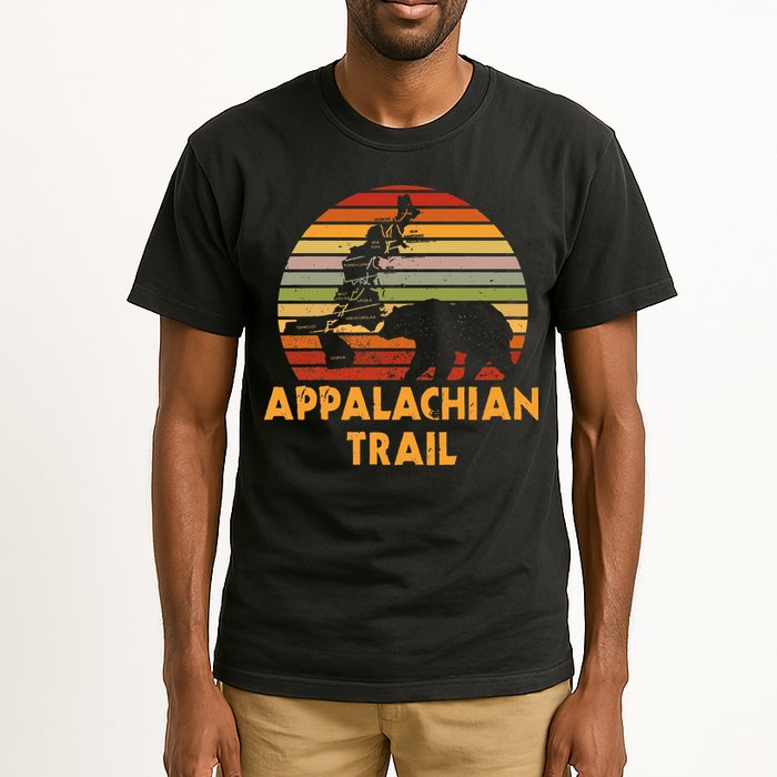 Appalachian Trail Map With Bear Tall T-Shirt