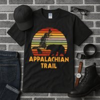 Appalachian Trail Map With Bear Tall T-Shirt