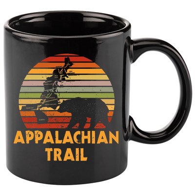 Appalachian Trail Map With Bear 11oz C Handle Ceramic Mug