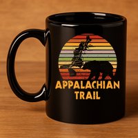 Appalachian Trail Map With Bear 11oz C Handle Ceramic Mug