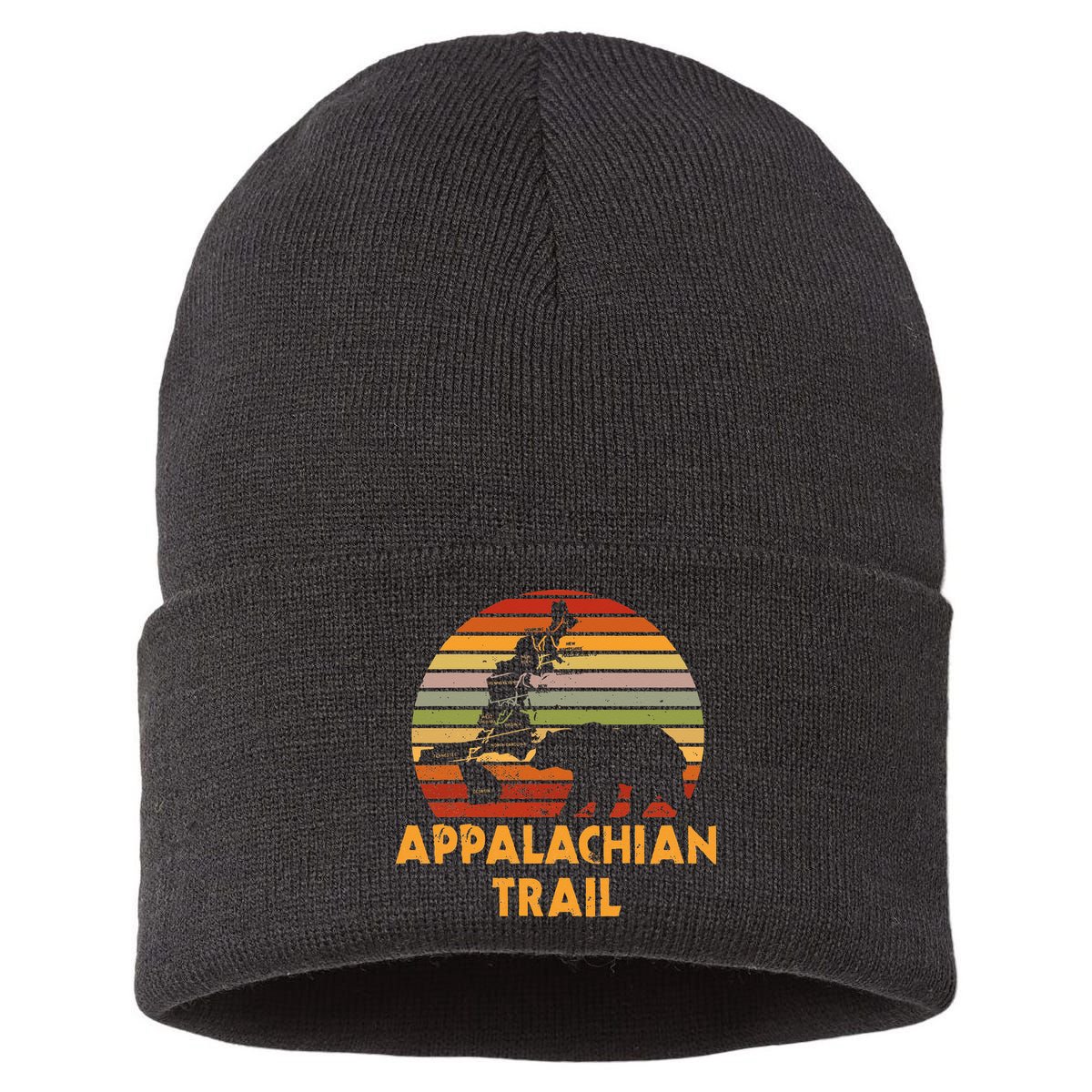 Appalachian Trail Map With Bear Sustainable Knit Beanie