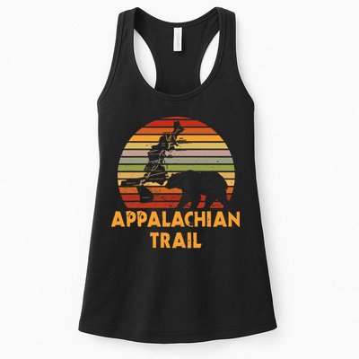 Appalachian Trail Map With Bear Womens Tank Top