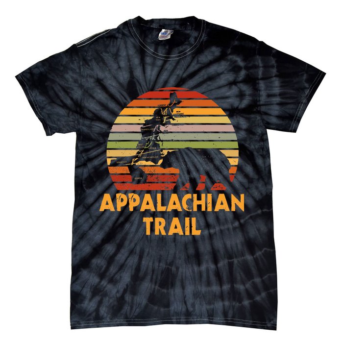 Appalachian Trail Map With Bear Tie-Dye T-Shirt