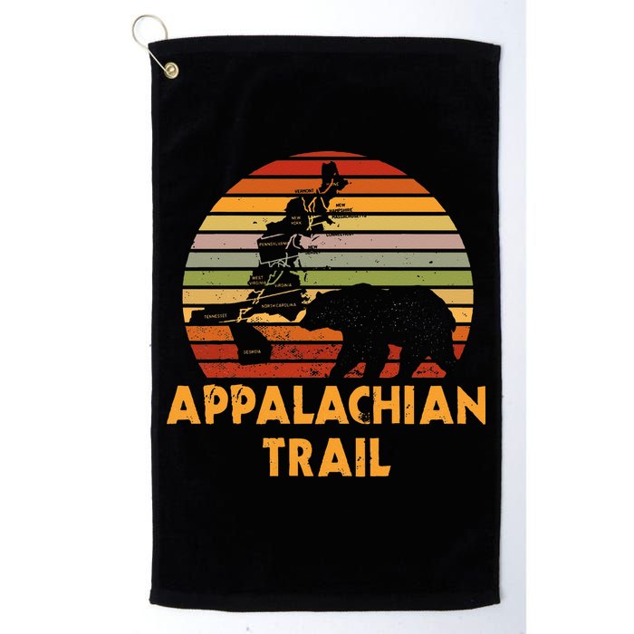 Appalachian Trail Map With Bear Golf Towel