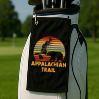 Appalachian Trail Map With Bear Golf Towel