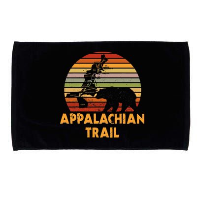 Appalachian Trail Map With Bear Microfiber Hand Towel