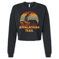 Appalachian Trail Map With Bear Cropped Pullover Crew