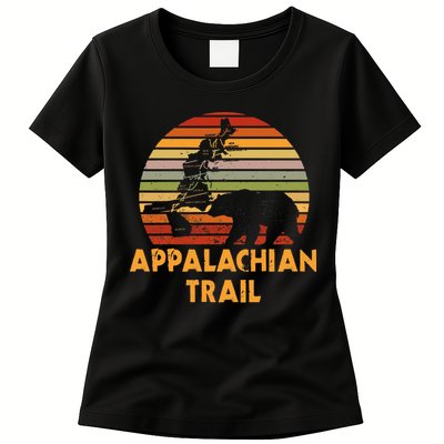 Appalachian Trail Map With Bear Womens T-Shirt