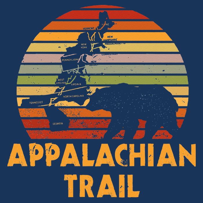Appalachian Trail Map With Bear Infant Baby Jersey Bodysuit