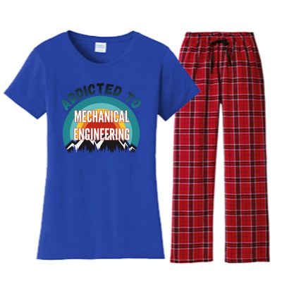 Addicted To Mechanical Engineering College Major Gift Women's Flannel Pajama Set