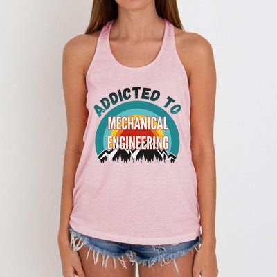 Addicted To Mechanical Engineering College Major Gift Women's Knotted Racerback Tank