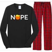 Anti Trump Nope Gift For People Against Trump Long Sleeve Pajama Set