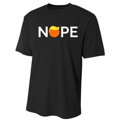 Anti Trump Nope Gift For People Against Trump Performance Sprint T-Shirt