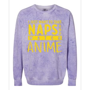 Anime Take Naps Watch Anime Colorblast Crewneck Sweatshirt