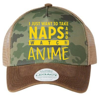 Anime Take Naps Watch Anime Legacy Tie Dye Trucker Hat