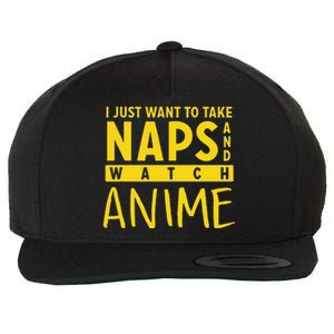 Anime Take Naps Watch Anime Wool Snapback Cap