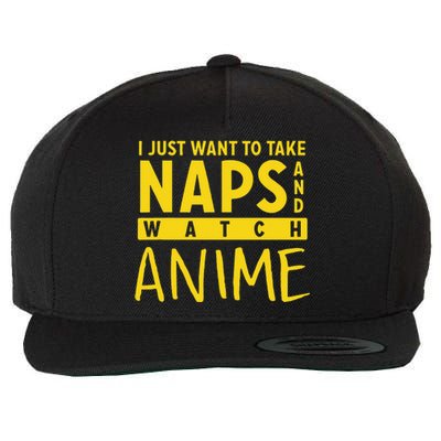 Anime Take Naps Watch Anime Wool Snapback Cap