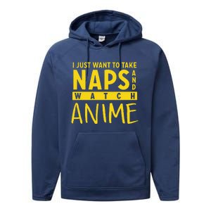 Anime Take Naps Watch Anime Performance Fleece Hoodie