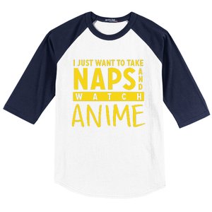 Anime Take Naps Watch Anime Baseball Sleeve Shirt