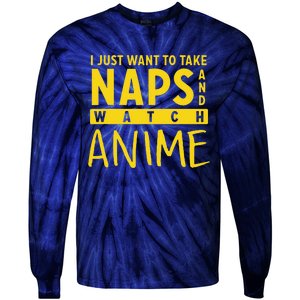 Anime Take Naps Watch Anime Tie-Dye Long Sleeve Shirt