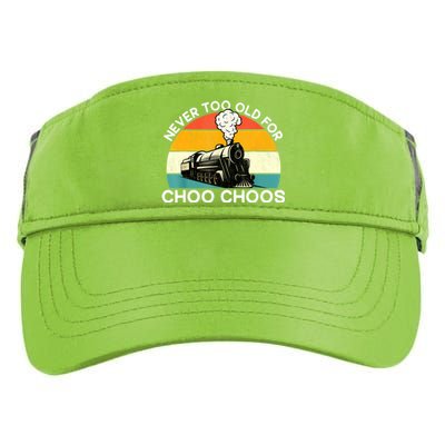 Adult Train Never Too Old For Choo Choos Retro Locomotive Adult Drive Performance Visor