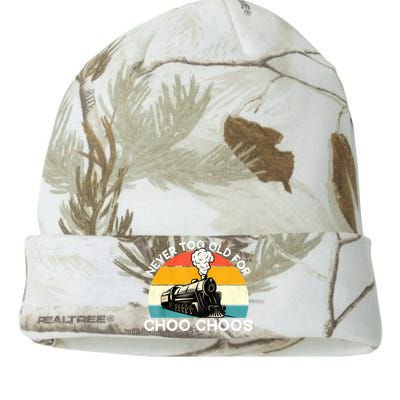 Adult Train Never Too Old For Choo Choos Retro Locomotive Kati Licensed 12" Camo Beanie