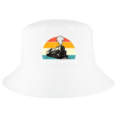 Adult Train Never Too Old For Choo Choos Retro Locomotive Cool Comfort Performance Bucket Hat