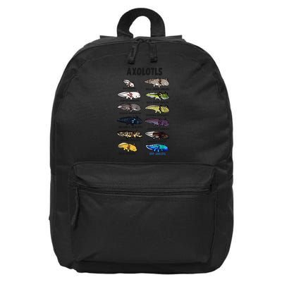Axolotl Types Names List 16 in Basic Backpack